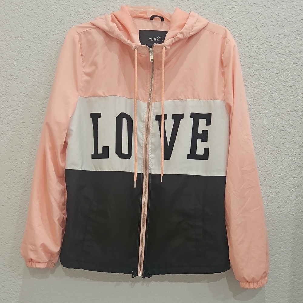 Rue21 Women's Pink and Black Jacket